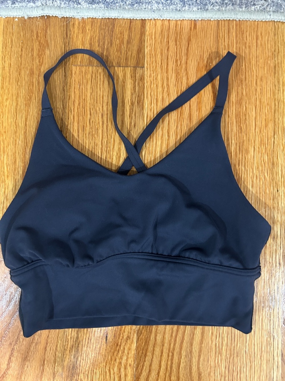 Blue Crisscross Low-Impact Sports Bralette
